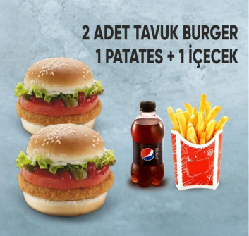 2'li Tavuk Burger Menü