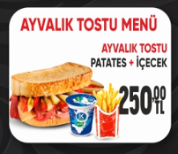 Ayvalık Tostu Menü