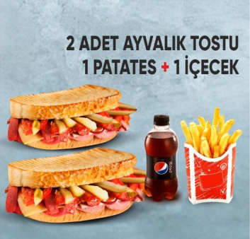2'li Ayvalık Tostu Menü