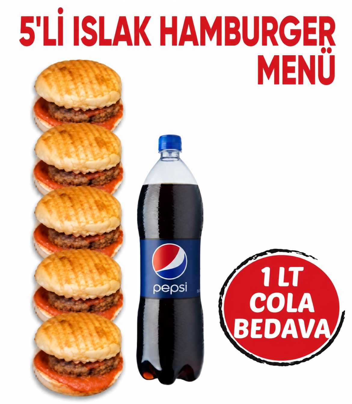 5'li Islak Hamburger Menü