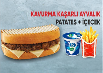 Kavurma Kaşarlı Ayvalık Menü
