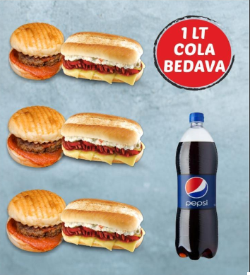 3 Islak + 3 Kumru Sandviç Menü