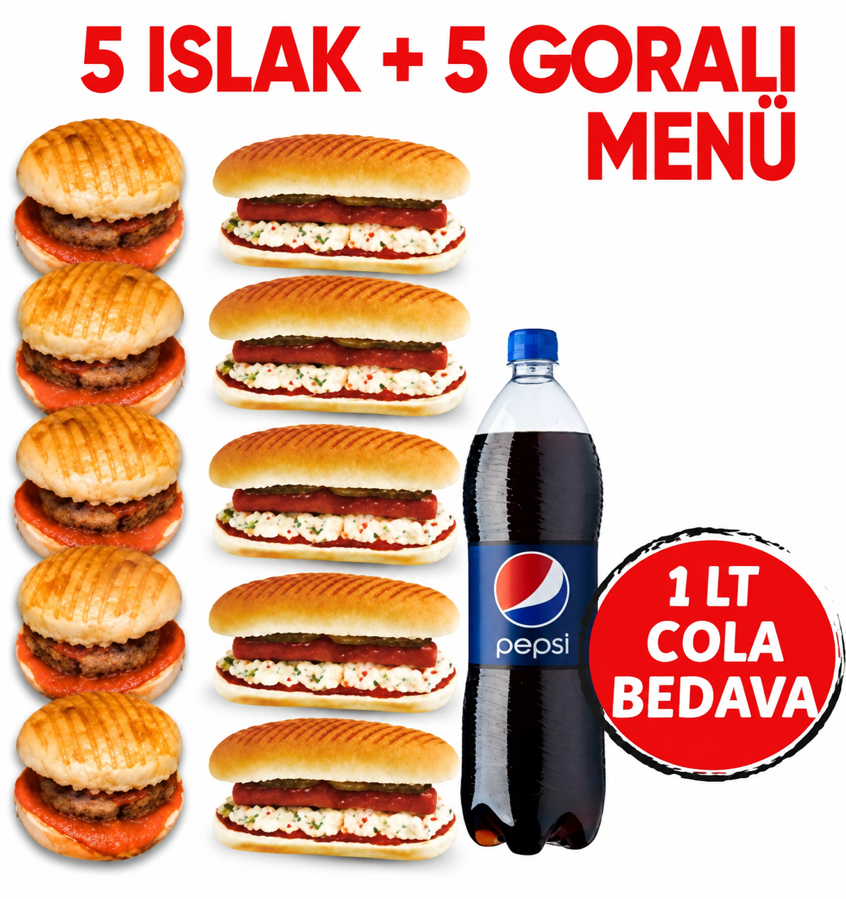 5 Islak + 5 Goralı Menü